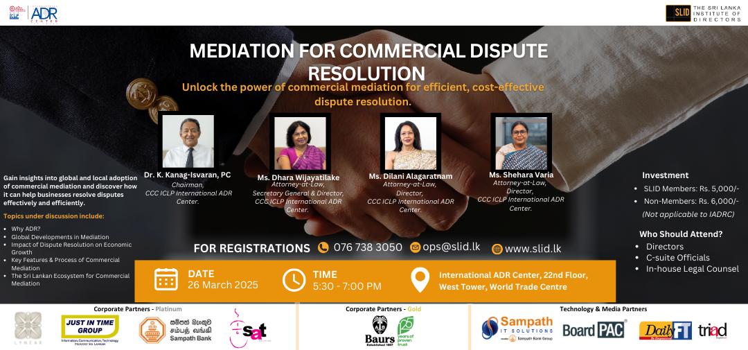 Mediation For Commercial Dispute Resolution